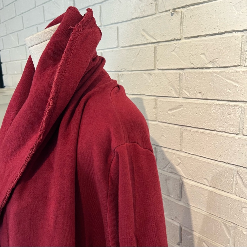 Bryn Walker Cocoon Waterfall Burgundy Red Oversized Cardigan L - Picture 8 of 13